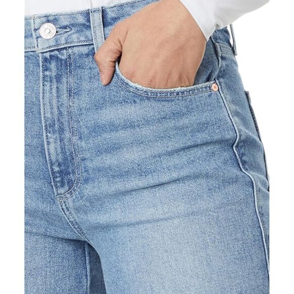 Paige Courtney Raw Hem Distressed Jeans Khristen Wash NWT 26 High Rise - Picture 4 of 5